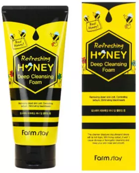 Пенка глубокого очищения с экстрактом меда FarmStay Refreshing Honey Deep Cleansing Foam, 180ml