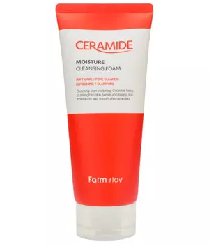 Пенка увлажняющая очищающая с керамидами FarmStay Ceramide Moisture Cleansing Foam, 180ml
