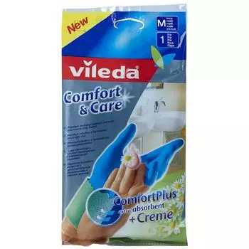 Перчатки КОМФОРТ для чувствительной кожи рук M VILEDA