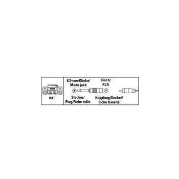 Переходник аудио Hama H-43356 Jack 6.3 (m)-1хRCA (f) черный (00043356)