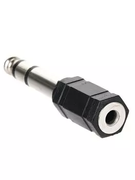 Переходник аудио Telecom 6.35мм M (штекер) --&gt; 3.5мм F (гнездо), (TA1950)