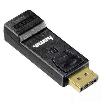 Переходник аудио-видео Hama DisplayPort (m)-HDMI (f) позол. контакты черный (00054586)