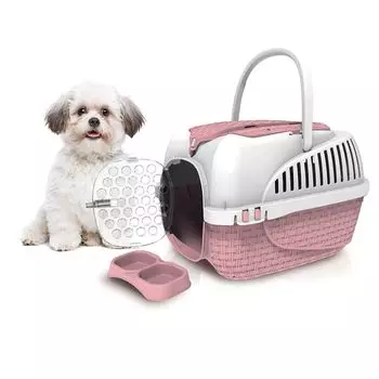 Переноска BAMA PET KENNEL TOUR MAXI 59х38х37h см до 12 кг, розовая
