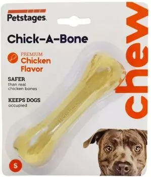 Petstages игрушка для собак Chick-A-Bone косточка с ароматом курицы 8 см очень маленькая