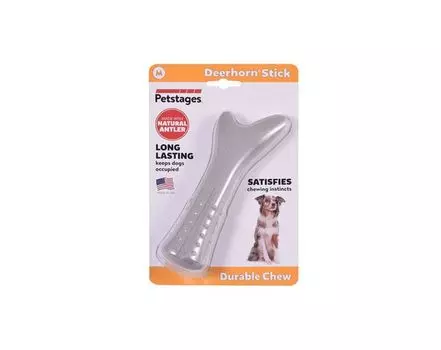 Petstages игрушка для собак Deerhorn, с оленьими рогами 16 см средняя