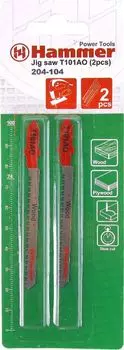 Пилка для лобзика Hammer Flex 204-104 JG WD T101AO дерево/ДСП, по кривой, 56мм, шаг 1.4, HCS, 2шт.