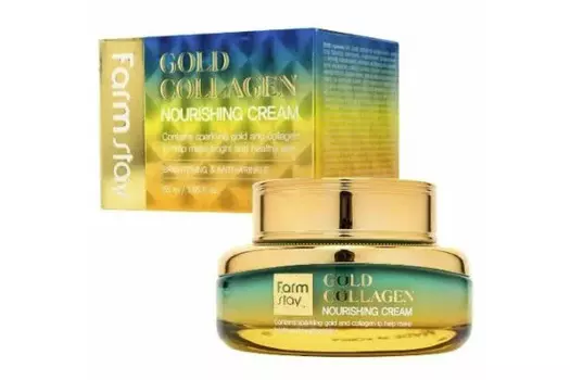 Питательный крем с золотом и коллагеном FarmStay Gold Collagen Nourishing Cream 55 мл