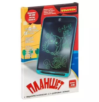 Планшет с жидкокристаллическим 6,5-дюймовым экраном зеленые линии,цвет корпуса голубой ВВ4211