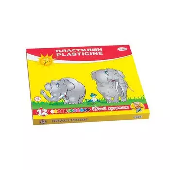 Пластилин ГАММА Юный художник, 12 цветов, 168 г, со стеком, 280045, (10 шт.)