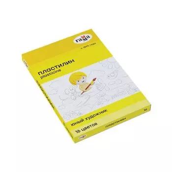 Пластилин ГАММА "Юный художник NEW", 16 цветов, 224 г, со стеком, 280046 (12 шт.)