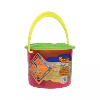 Пластилин JOVI (Испания), набор, 6 цветов, 300 г, 3 формочки, 3 стека, клеенка, пластиковое ведро, 14