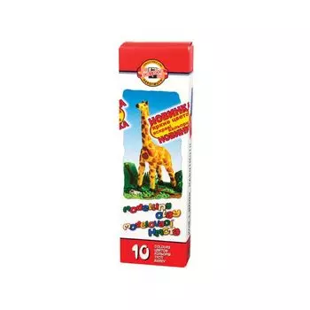 Пластилин классический KOH-I-NOOR Жираф, 10 цветов, 200 г, картонная упаковка, 013150400000RU, (7 шт.)