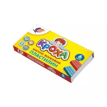 Пластилин мягкий ЛУЧ Кроха, 6 цветов, 99 г, со стеком, картонная упаковка, 12С 863-08, (10 шт.)