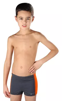 Плавки-шорты детские SHEPA со вставками, 015, Серо-оранжевый, 146