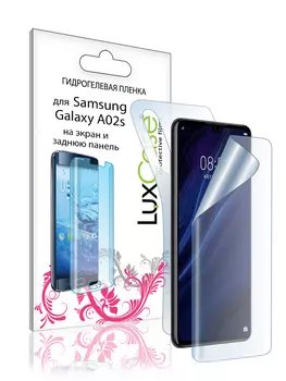 Пленка гидрогелевая LuxCase для Samsung Galaxy A02s 0.14mm Front and Back Transparent 86185