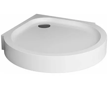 Поддон для душ. Ограждения 95x95 AM.PM Like Round W83T-333-095W, цвет: белый акрил