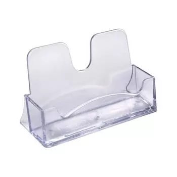 Подставка для визиток настольная СТАММ, 40х100х55 мм, прозрачная, ВТ01, (10 шт.)