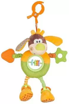 Подвеска большая с прорезывателями и погремушками Жирафики "Пёсик Том" 93592