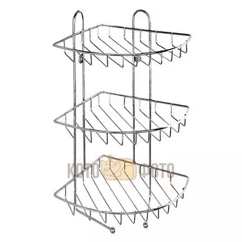 Полка трехярусная угловая с крючками Milardo - 110WC30M44