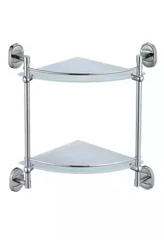 Полка угловая двойная (стеклянная) Savol 70 (S-007073-2)