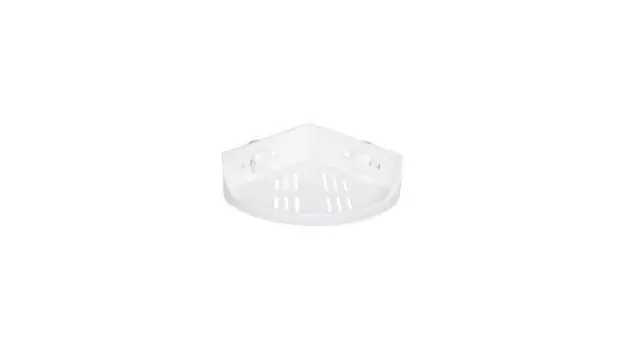 Полочка угловая одноэтажная Grampus Element, GR-3310, белая