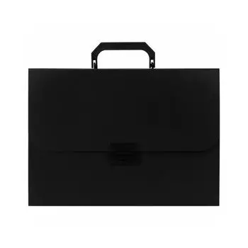 Портфель пластиковый STAFF А4 (330х235х36 мм), 7 отделений, индексные ярлыки, черный, 229243