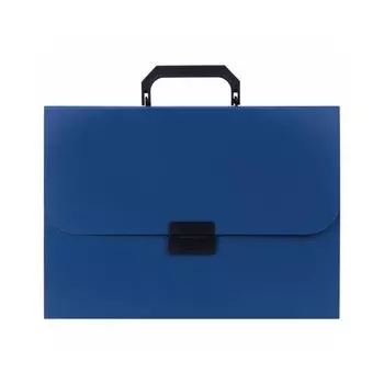 Портфель пластиковый STAFF А4 (330х235х36 мм), 7 отделений, индексные ярлыки, синий, 229242