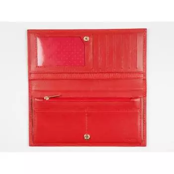 Портмоне женское Zinger Classic P-12-1, красное, на кнопке