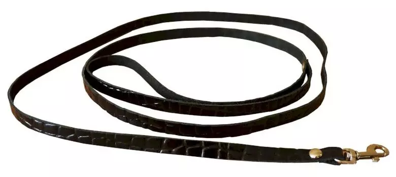 Поводок для собак 0012Ч 1сл 8 мм кошачий черный