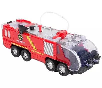 Пожарная машина с водяной пушкой на бат(свет,звук)в коробке размер упаковки 290*115*90мм ZYB-B0725