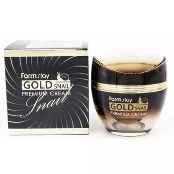 Премиальный крем с золотом и муцином улитки FarmStay Gold Snail Premium Cream, 50мл
