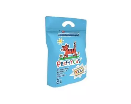 PrettyCat наполнитель глиняный впитывающий с део-кристаллами "Aroma Fruit" 4 кг (8 литров)