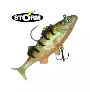 Приманка мягкая Storm Натуральный окунь 6см. 10гр (3шт в блистере) (WLPE02-FP)
