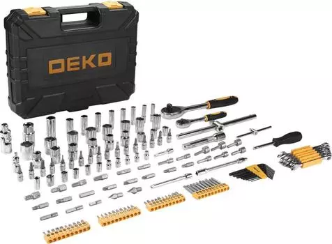 Профессиональный набор инструментов для авто DEKO DKAT150 в чемодане (150 предметов)