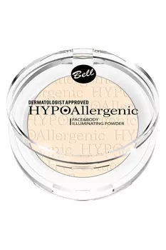 Пудра сияющая для лица и тела гипоаллергенная Bell Hypo Hypoallergenic Face&amp;body Illuminating Powder Тон 01