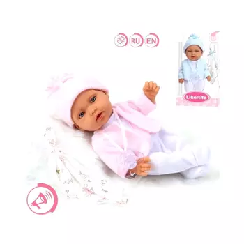 Пупс(высота 26см)Like in Life на бат(звук)в коробке пеленка,соска 8811/200427484/SR069