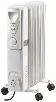 Радиатор масляный Sonnen DFS-07, 1500 Вт, 7 секций, белый, 453498