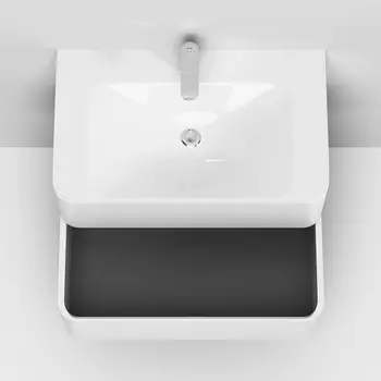 Раковина мебельная, искусственный мрамор, 80 см AM.PM Sensation M30WPC0801WG встроенная в столешницу