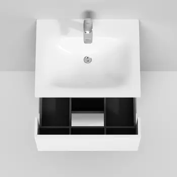 Раковина мебельная, керамическая, 60 см AM.PM SPIRIT 2.0 M70AWCC0602WG встроенная, цвет: белый, глянец