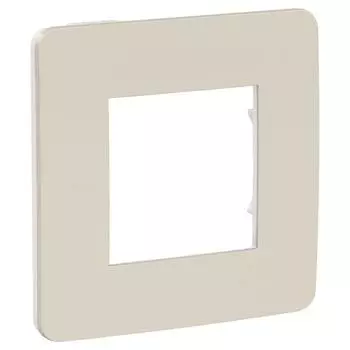 Рамка 1-м UNICA STUDIO шампань/бел. SchE NU280224