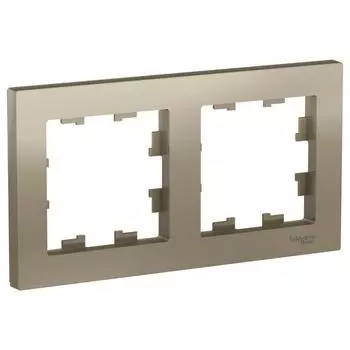Рамка 2-м ATLAS DESIGN универс. шампань SchE ATN000502