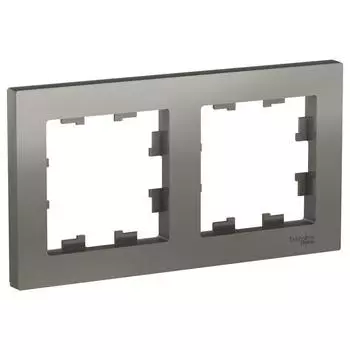 Рамка 2-м ATLAS DESIGN универс. сталь SchE ATN000902