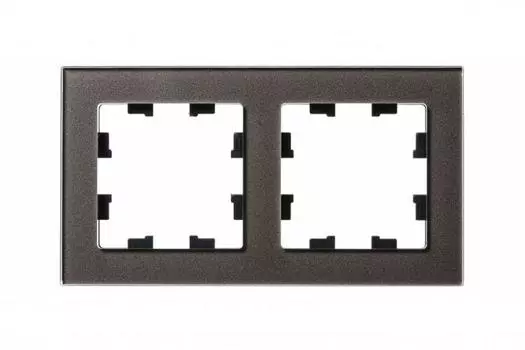 Рамка 2-м ATLASDESIGN NATURE стекло мокко SchE ATN320602