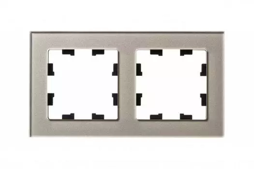 Рамка 2-м ATLASDESIGN NATURE стекло шампань SchE ATN320502