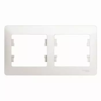 Рамка 2-м Glossa горизонт. перламутр SchE GSL000602