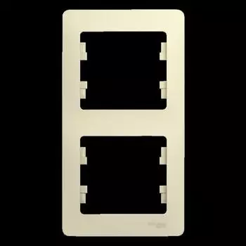 Рамка 2-м Glossa верт. беж. SchE GSL000206