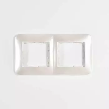 Рамка 2-м KARINA LIFE горизонт. жемчуж./бел. перламутр. LEZARD 708-3000-147