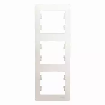 Рамка 3-м Glossa верт. перламутр SchE GSL000607