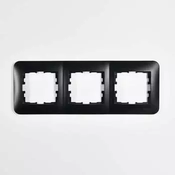 Рамка 3-м KARINA LIFE горизонт. черн. бархат LEZARD 708-4200-148