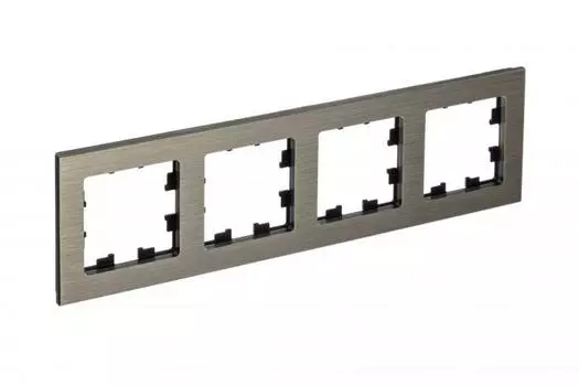 Рамка 4-м ATLASDESIGN NATURE металл латунь SchE ATN312204